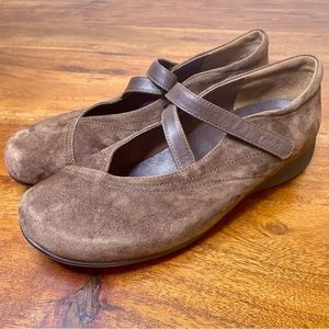 Wolky 8.5 40 Z-Strap Walking Mary Janes Shoe Brown